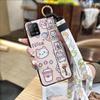 Lanyard Dirt-resistant Phone Case For Tecno Pova/LD7 Soft Case Back Cover Anti-knock Durable Protective Cute Cartoon