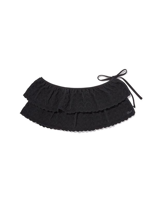 Kirsh Ruffle Wrap Knit Skirt [Black]