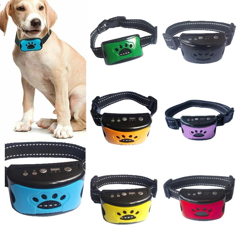 Dog Bark Anti Training Collar Sound Vibrate Automatic Stop Rechargeable Barking