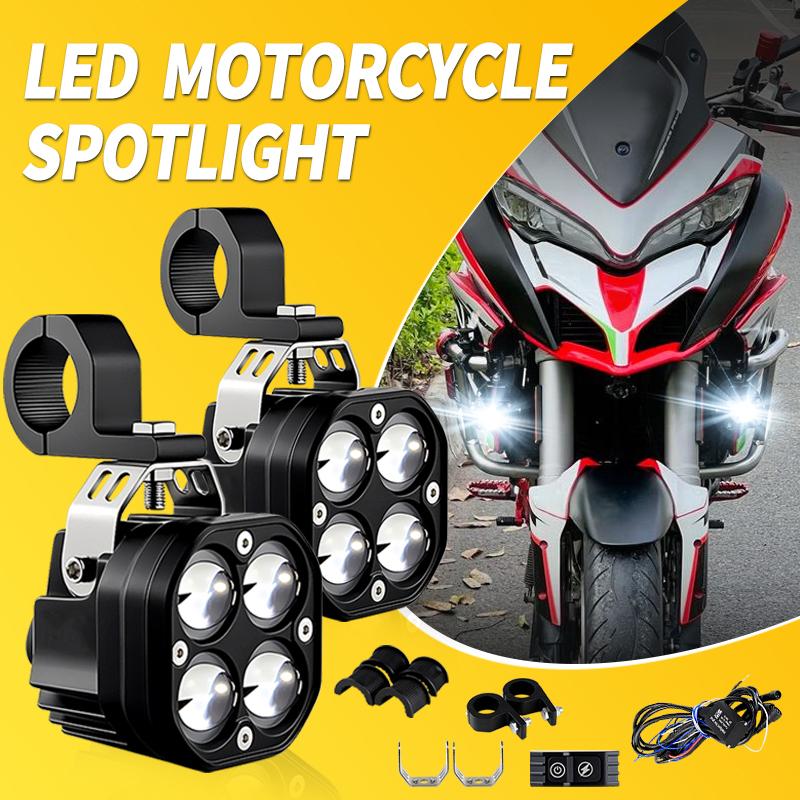 

1 Set White/Amber Motorcycle LED Headlight For Ducati Multistrada V4 S Sport 1A 2020-2026 Hi/Lo Beam Auxiliary Spotlight Foglamp