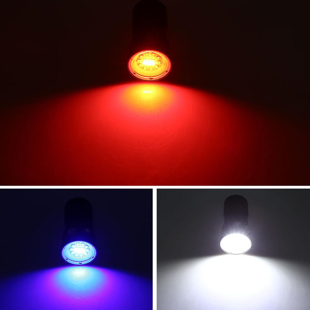 3.7V 28800Lm LED Photography Diving 80m Flashlight Torch with Bracket Stand