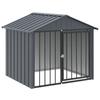 VidaXL Niche pour Chien avec Toit, Abri pour Chien avec Loquet, Cage pour Animaux de Compagnie, Maison d’Extérieur Patio, 172346