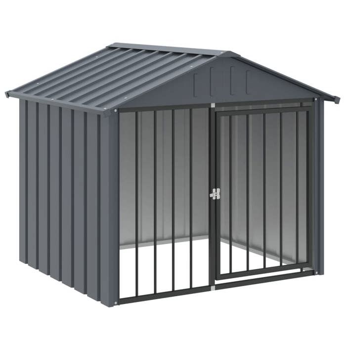 VidaXL Niche pour Chien avec Toit, Abri pour Chien avec Loquet, Cage pour Animaux de Compagnie, Maison d’Extérieur Patio, 172346