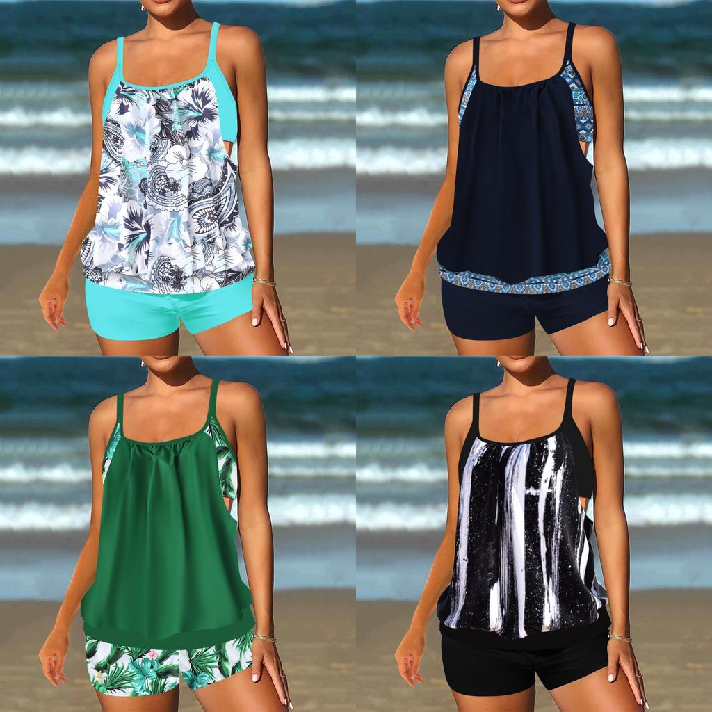 Classic Polyester Bikini Set With Colorful Print For Water Sports Enthusiasts