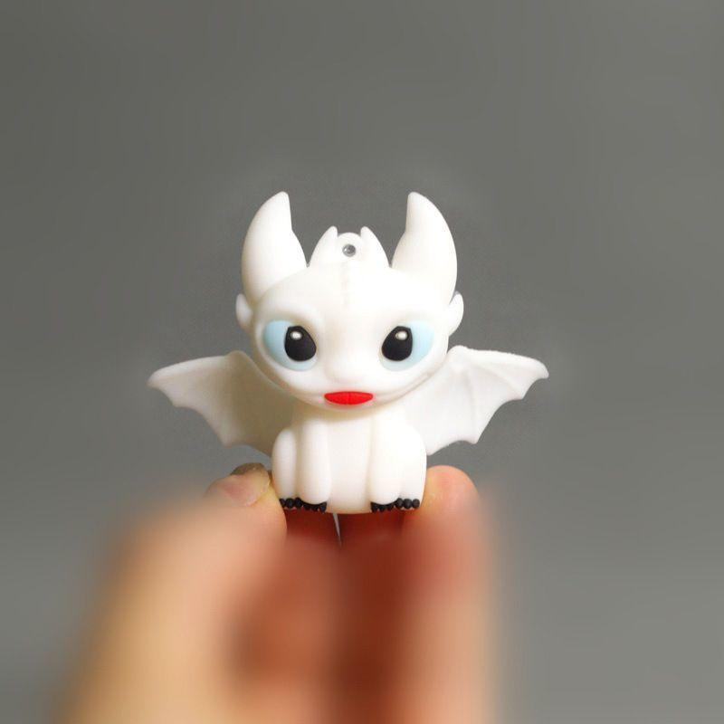 Dragon Taming Master Anime Cartoon Dragon Taming Night Shadow Light White Shadow Toothless Boy Small Ornament Doll Handmade