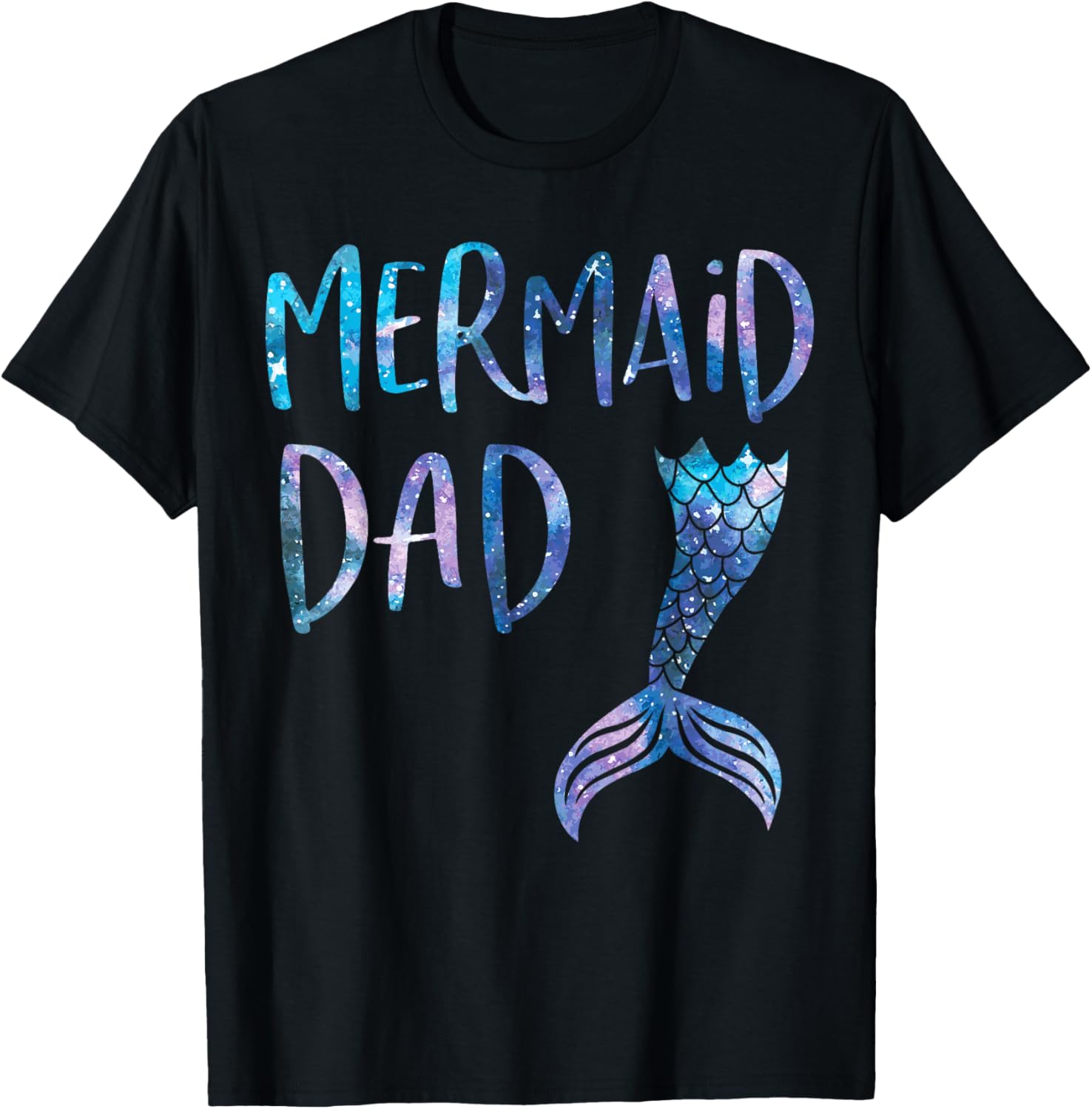Mermaid Dad Tail Matching Mermaid Squad Birthday Party T-Shirt S