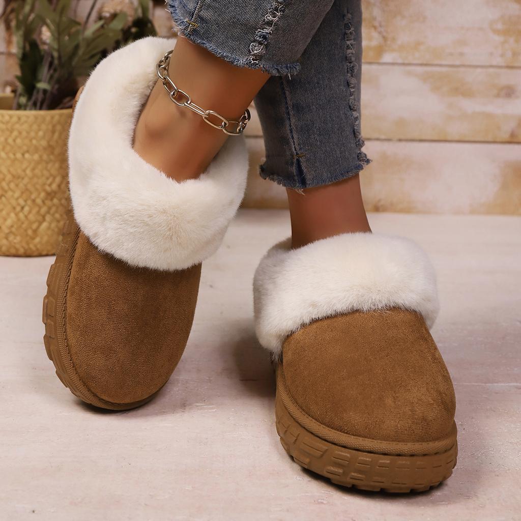 New Warm Fashion Boots Women Winter Flats Lightweight Shoes Short Plush Fur Ankle Snow Boots Casual Shoes Sport Suede Boots