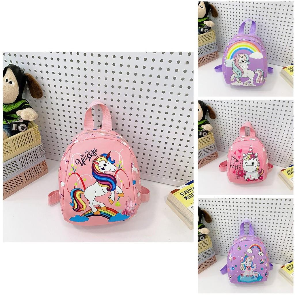 Charming And Versatile Nylon Unicorn Backpack For Children Perfect For School And Outdoor Activities