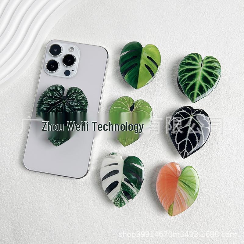 Tropical Rare Plant Leaves Foldable Multifunction Phone Stand