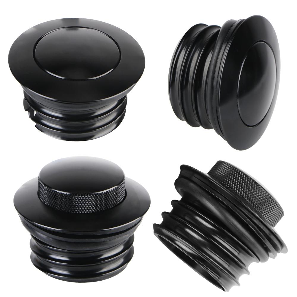 Dyna FXD Softial Fat Boy CVO For Harley Sportster XL883 XL1200 Motorcycle Oil Tank Gas Cap Accessories Chrome Black CNC Aluminum Fuel Tank Caps3