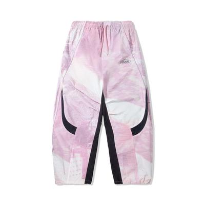 Li Ning Retro Sports Serie Casual Långbyxor Unisex Underdelar Aqua-Rosa AYKVB85-1