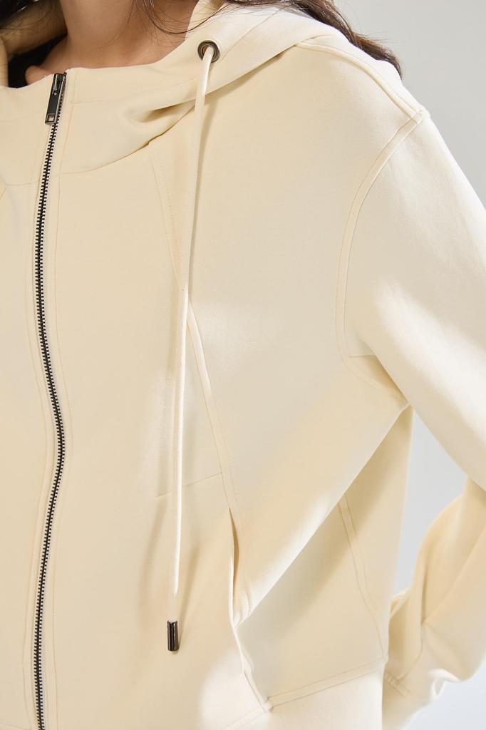 Spring 2026 Silky Soft Stylish Hooded Zipper Cardigan - Loose Fit Short Jacket for Women