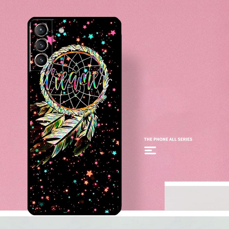 Retro Feather Dreamcatcher Phone Case For Samsung Galaxy S26 S25 S24 S20 S21 S22 S23 Ultra S10 Plus S25 FE Cover Coque