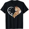 Bengal Cat Shirts For Women Girls Kids Heart Cute Bengal Cat T-Shirt