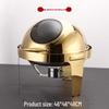 Round Stainless Steel Buffet Warmer with Transparent Flip Lid