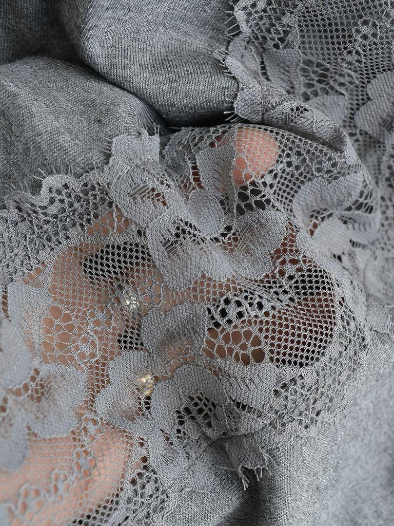Spicy Girl V-Neck Lace Long Sleeve Slim Top - Women's Spring 2025