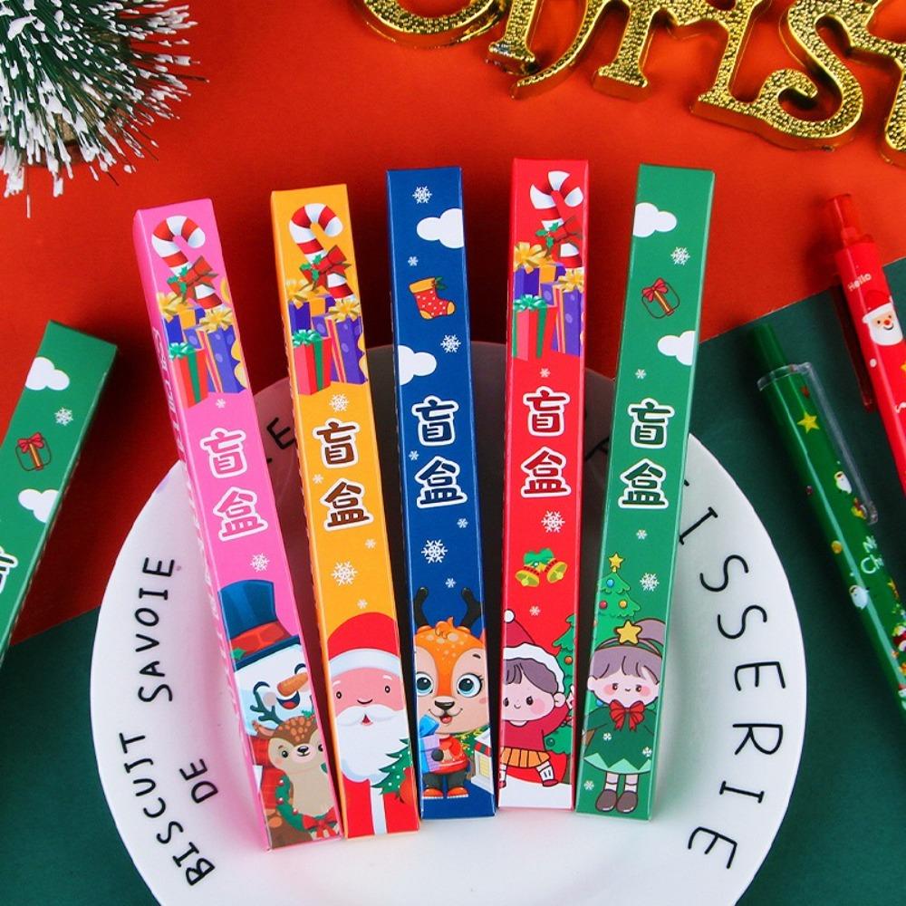 Quick Drying Christmas Blind Box Writing Supplies Press Black Ink Gel Pen Gel Pen Christmas Gifts