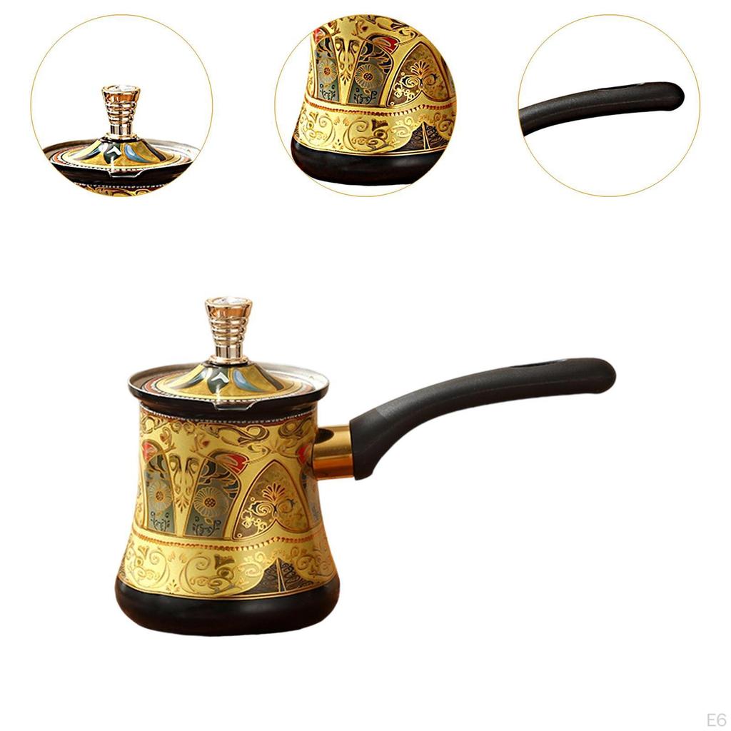 Kaffeekanne Butter Milchwärmer Kanne Ausgießer gegen Überlaufen Leicht zu reinigen Geschenk Teekanne Schokolade schmelzen