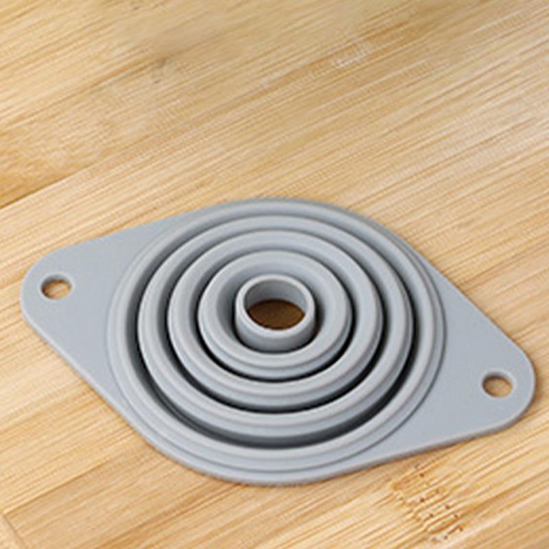 Food Grade Silicone Funnel Retractable Foldable Wide Mouth Filler Funnels For Kitchen Use Filling Bottles Canning Cooking