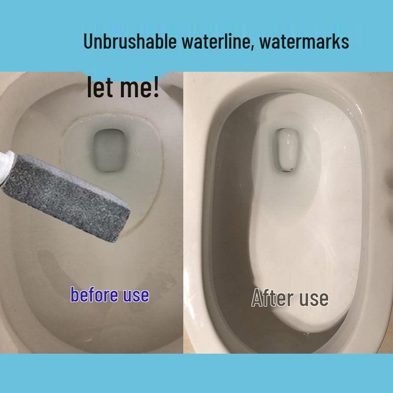 Pumice Toilet Brush - Powerful Descaling & Stain-Removing Cleaner for Hard-to-Reach Areas