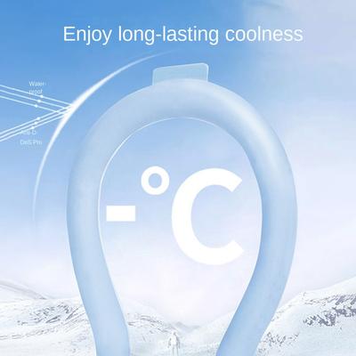 1/2Pcs Cool Tube Neck Cooling Ring Portable Summer Gadget Neck Cooler Collars Wearable Reusable Ice Cushion Pillow Sports