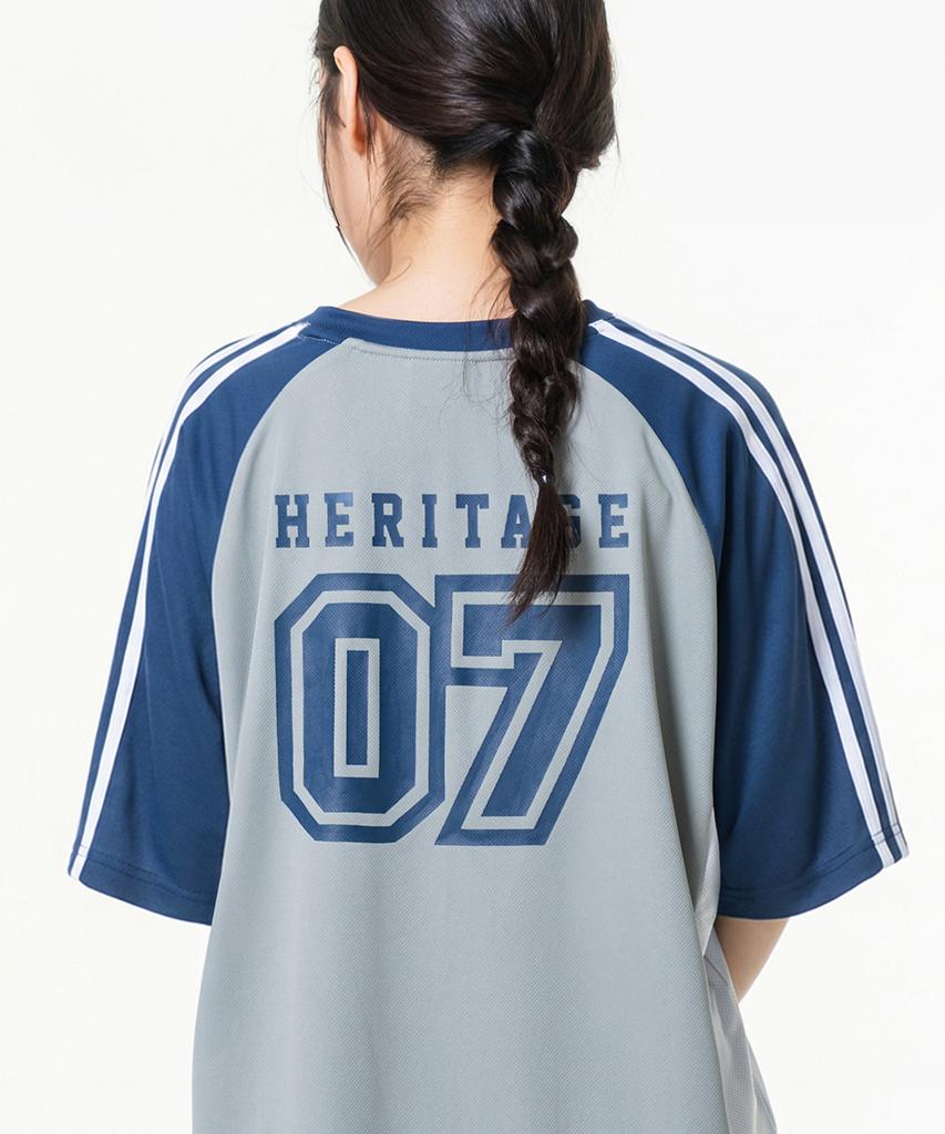 MOZMOZ Sporty Air Mesh Short Sleeve Jersey T-Shirt Navy