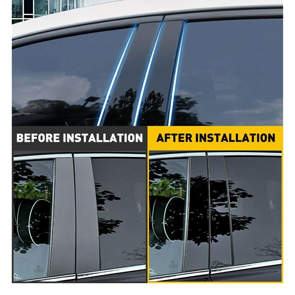 For Acura Integra 2023-2025 Pillar Posts Door Piano Black Trim Decal Cover Kit