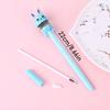 1Pc Cartoon Shaking Head Rabbit Gel Pen Kawaii Spring Bunny Pens 0.5mm Black Ink Student Stationery Funny School Office Stationery Gifts Back To Schoo