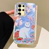Cute Cat Flower Vortex Pattern Women Gilrs Phone Case for Samsung Galaxy S25 Edge S24 S23 S22 S21 FE Plus Ultra Shell Bags Cover