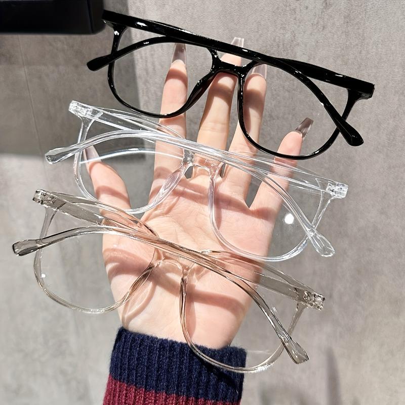 3 Pairs of Transparent Lenses, Fashionable and Simple Neutral Glasses Suitable for Daily Wear