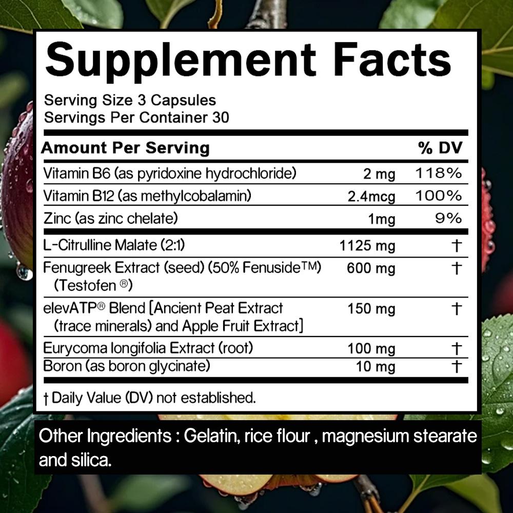 NUGENIX TOTAL-T Capsules Améliorent les Performances Athlétiques Améliorent l'Énergie l'Endurance 90 Capsules