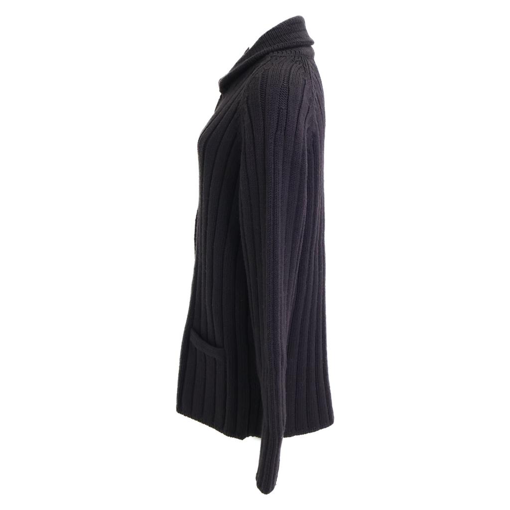 HERMES Wool zip-up knit Jacket XL Charcoal grayUsed