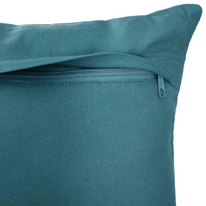 Coussin Motifs "Otto" Bleu Canard 30x50cm - Atmosphera Createur D'interieur