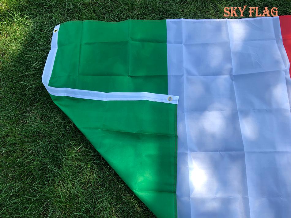 BANDIERA CIELO ITALIA Bandiera 90x150cm da appendere poliestere verde bianco rosso Italia bandiera italiana per Festival Decorazione Casa