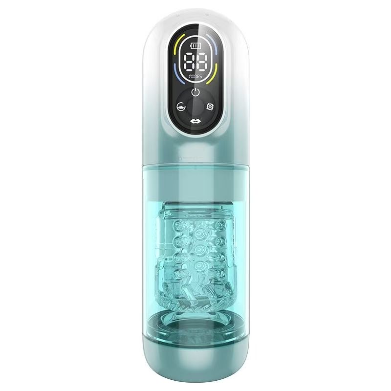 6 in 1 Male Masturbator Vacuum Penis Pump with Upgrade Telescopic Sucking Licking Vibrating Adults Sex Toys for Men Trainer