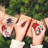 Merry Christmas Pendant DIY Diamond Mosaic Ornaments Christmas Tree Hanging Decoration Party Friends Gift Supplies