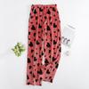 Women's Elastic Waist Plaid Fleece Pajama Pants Loose Fit Sleep Pants For Loungewear