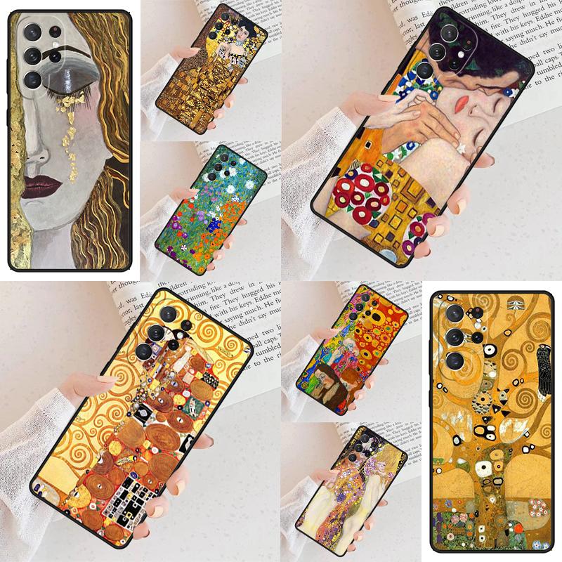 Gustav Klimt Abstrakte Malerei Handyhülle für Samsung Galaxy S26 Ultra S25 S24 S23 S22 S21 S20 Note10 Hülle