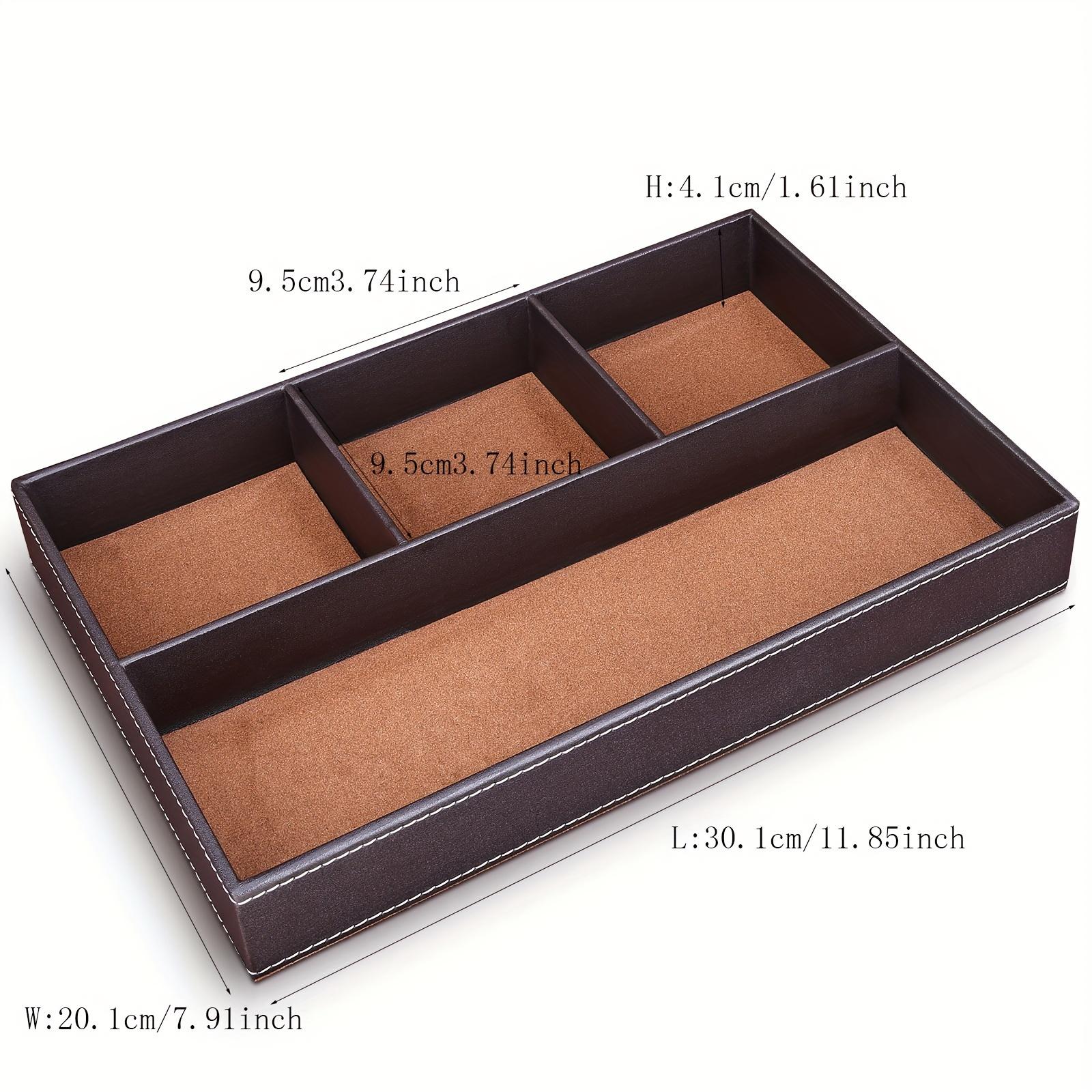 

4-grid Stationery Tray Desktop Storage Box Utensil Silverware Storage, Desk Organizer, Aesthetic Room Decor