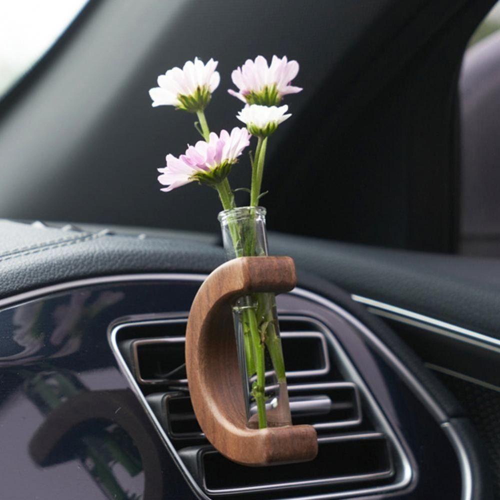 Creative DIY Flower Holder Mini Car Vent Decor Car Flower Vase Clip  Dashboard