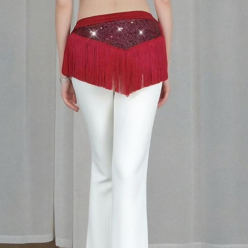 Sequins Fringe Hip Scarf Fashion Belly Dance Accessory For Various Occasion And Enhancing Comfort Features
