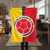 Colombia football Printed Flannel Blanket, soft throw for bedroom sofa, washable,soccer fan merchandise, great gift.