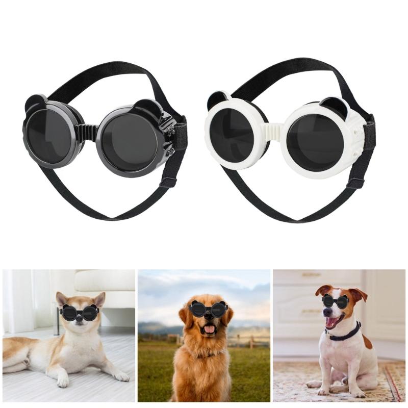 Dog Goggles for Medium Small Dog Waterproof Dog Sunglasses Windproof Goggles Adjust Pet Goggles