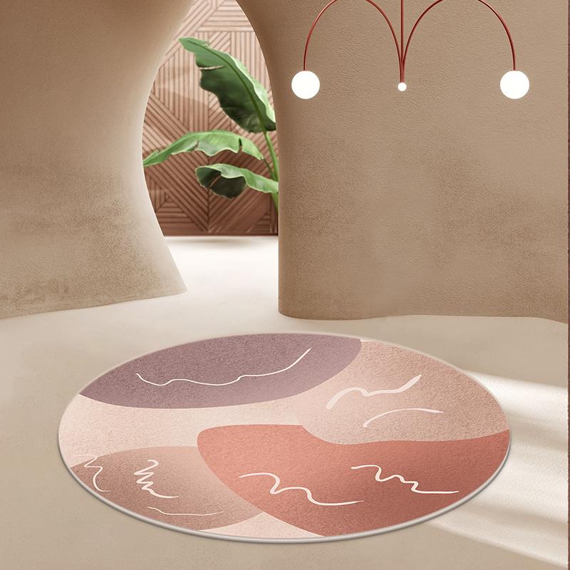 Heimdekoration in mädchenhaften runden Teppichen, Schlafzimmerdekoration, Teppiche, Stühle, Wohnzimmer, Teppiche, Wohnzimmer, Küche, rutschfeste Matten, Alfombra