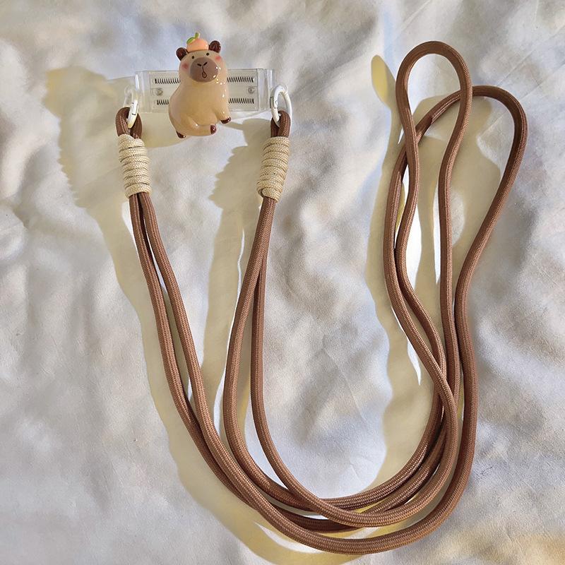 

Cartoon Creative 3D Capybara Back Clip - Headphone Case with Lanyard, Universal Phone Chain, Crossbody DIY Chain