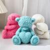 Top Quality Large Silicone Mold for Plush Bears Heart-Shaped Bear & Floral-Bear Candle Valentine's Day Cake Decoration Mold