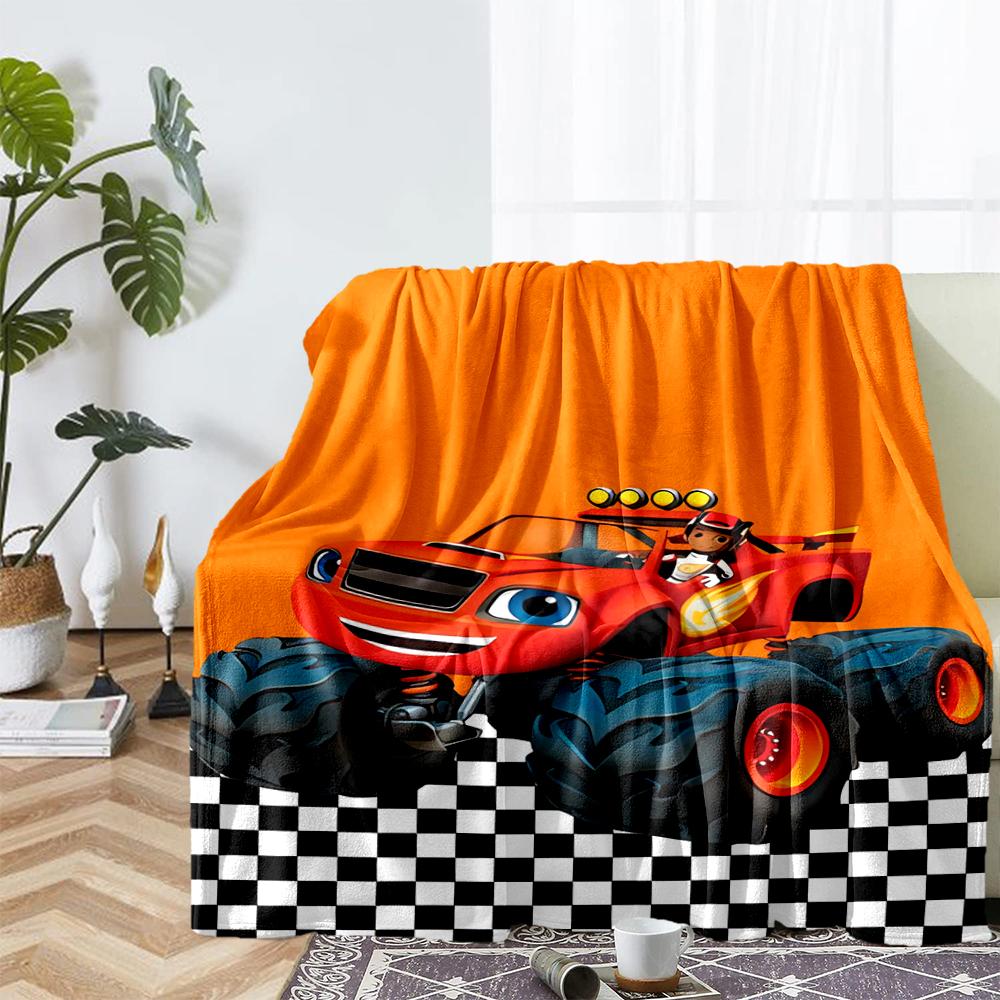 Truck Theme Printed Blanket - Perfect for Couch, Bed, Travel & Outdoor Use | Machine Washable, Cozy & Durable.