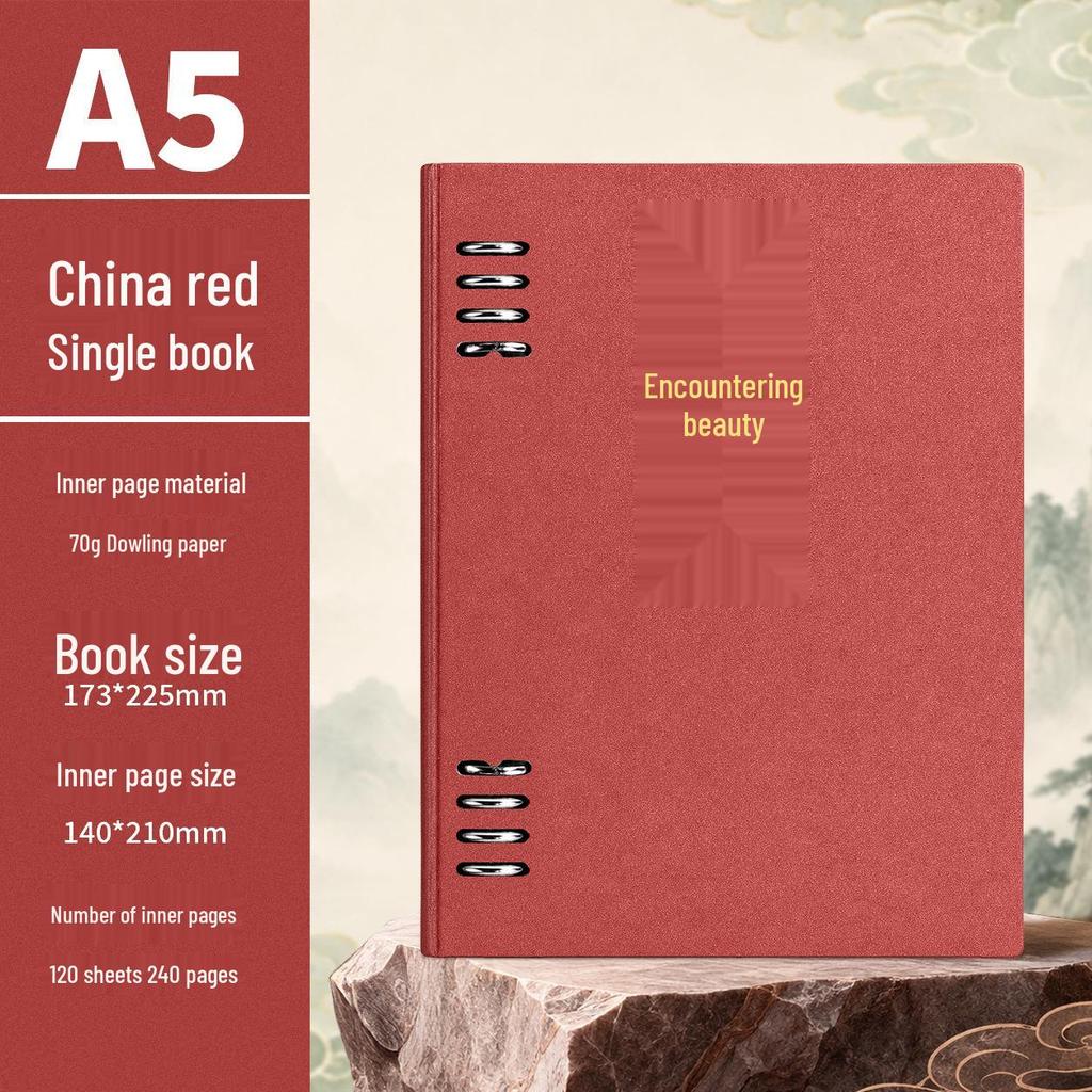 Custom Logo Business Spiral Notebook - A5 Loose-Leaf Meeting Notepad