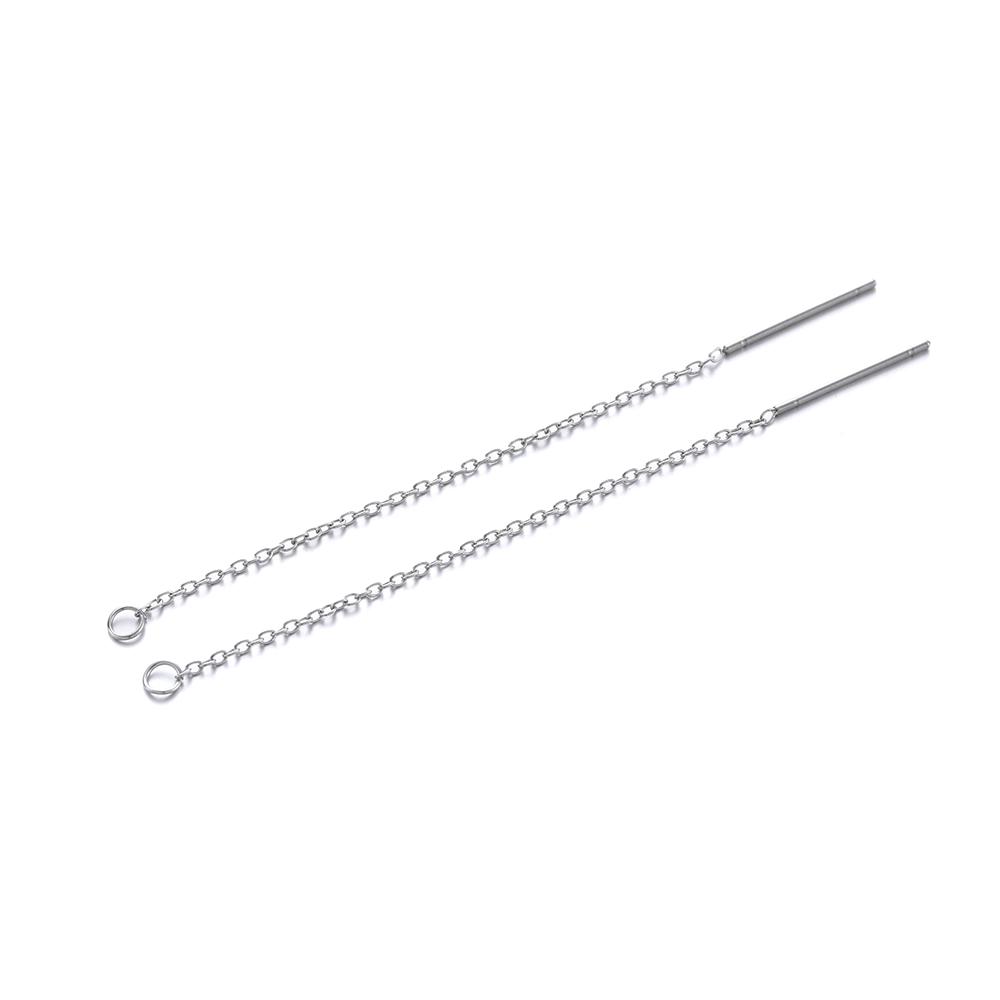 

10Pcs/Pack 8/13cm Gold Silver Stainless Steel Long Tassel Chain Drop Earring Chain For DIY Jewelry Earring Making Accessories 13cm x 10pcs