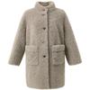 Sancai 100% Merino Wool Stand-Up Collar Mid-Length Coat